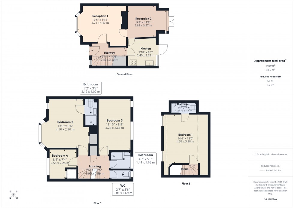 Floorplan for Feltham, , TW14