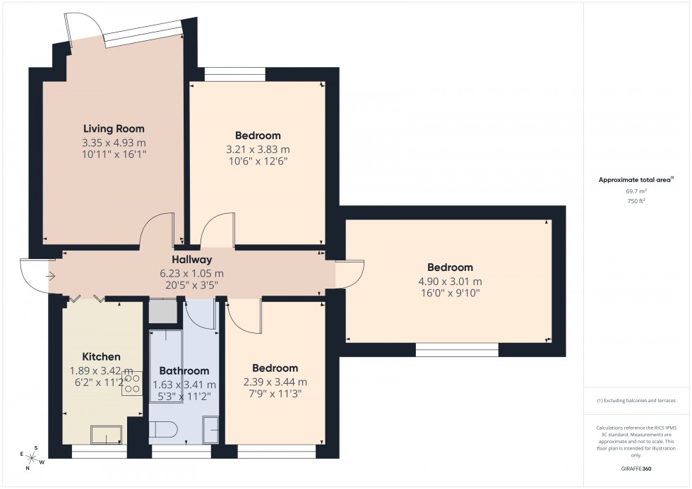 Floorplan for Feltham, , TW13