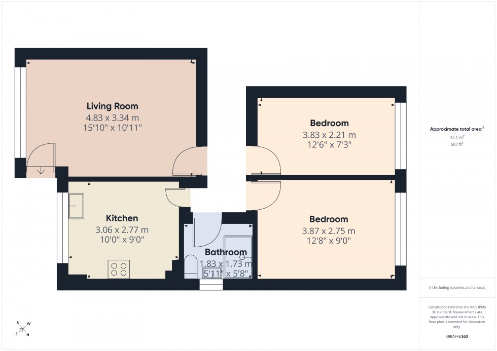 Floorplan for Feltham, , TW13