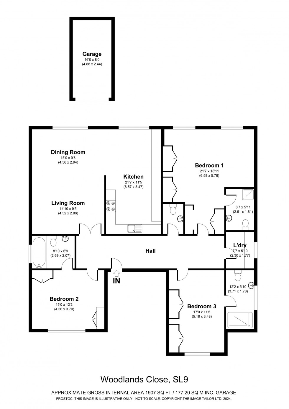 Floorplan for Gerrards Cross, Buckinghamshire, SL9