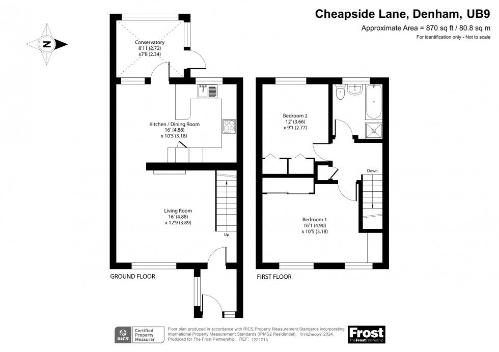 Floorplan for Denham, Buckinghamshire, UB9