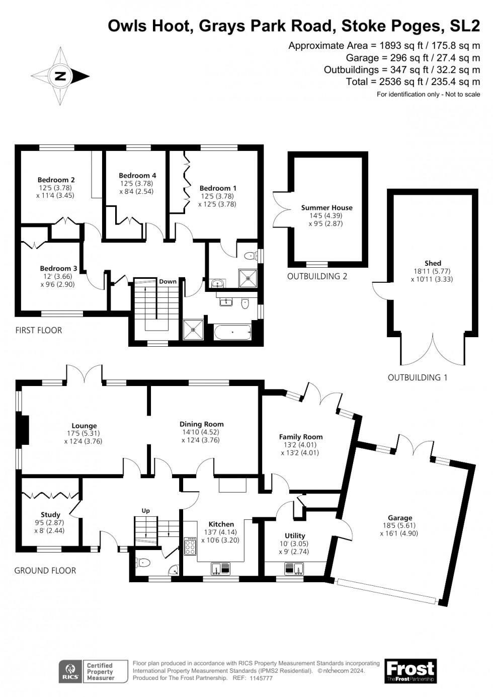 Floorplan for Stoke Poges, Buckinghamshire, SL2