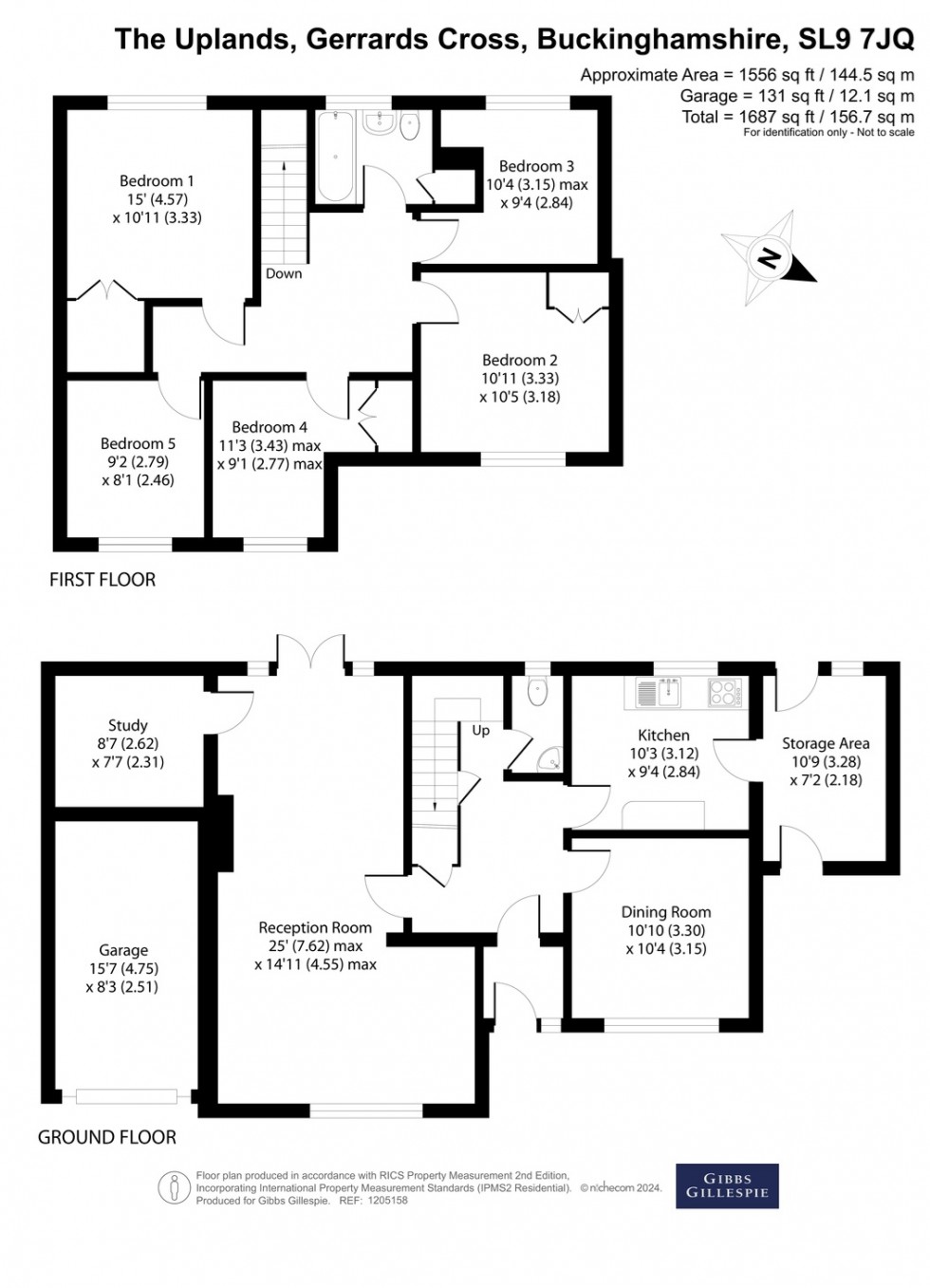 Floorplan for Gerrards Cross, Buckinghamshire, SL9