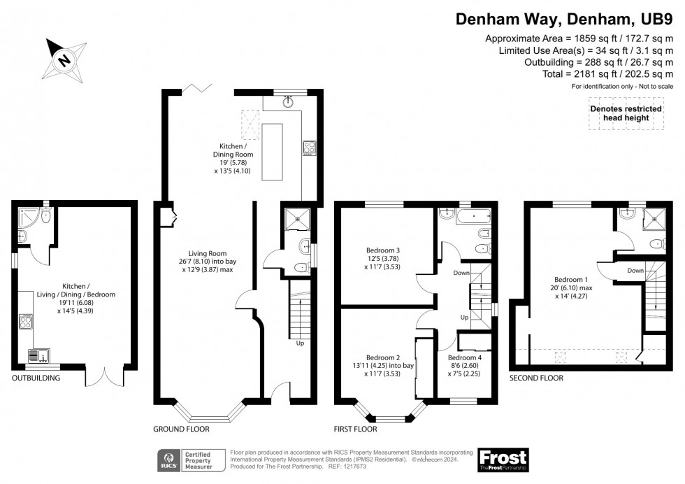 Floorplan for Denham, Buckinghamshire, UB9