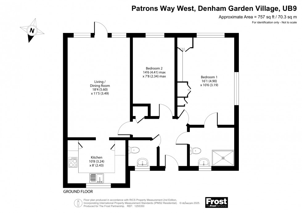 Floorplan for Denham Garden Village, Buckinghamshire, UB9