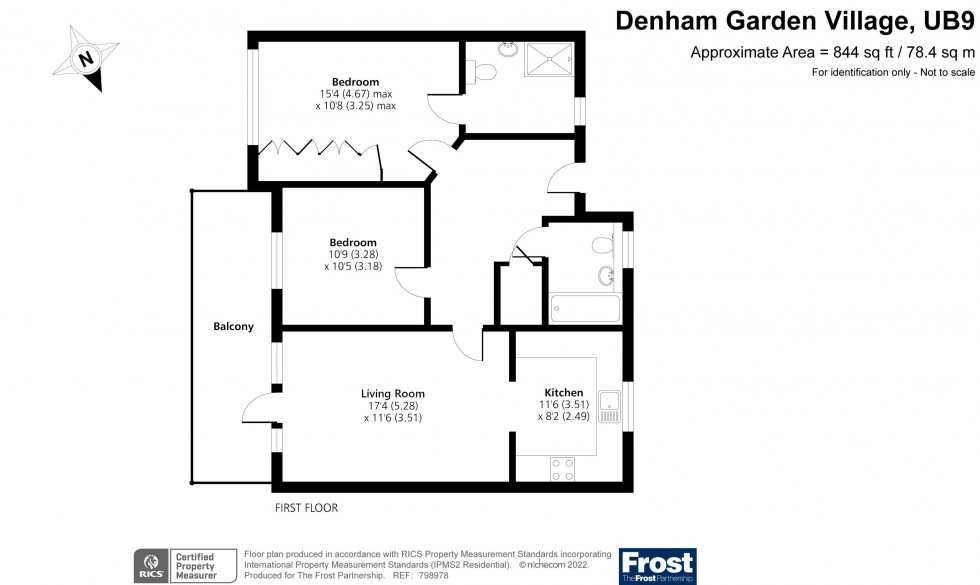 Floorplan for Denham Garden Village, Buckinghamshire, UB9