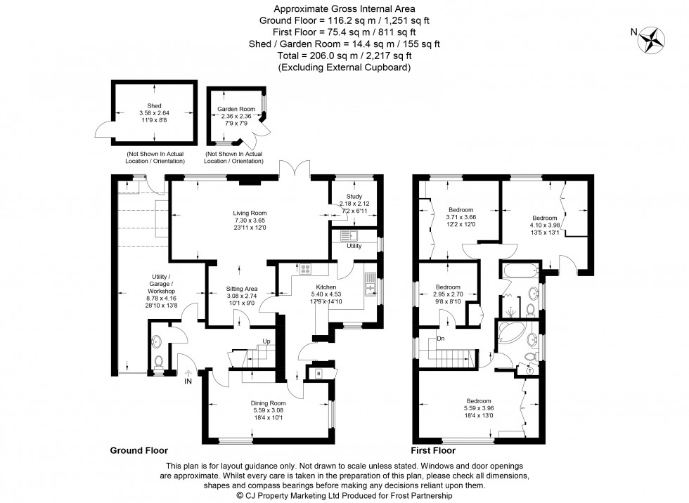 Floorplan for Farnham Common, Buckinghamshire, SL2