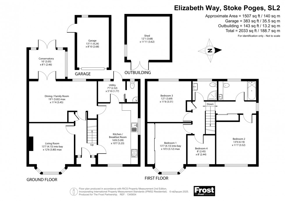 Floorplan for Stoke Poges, Buckinghamshire, SL2