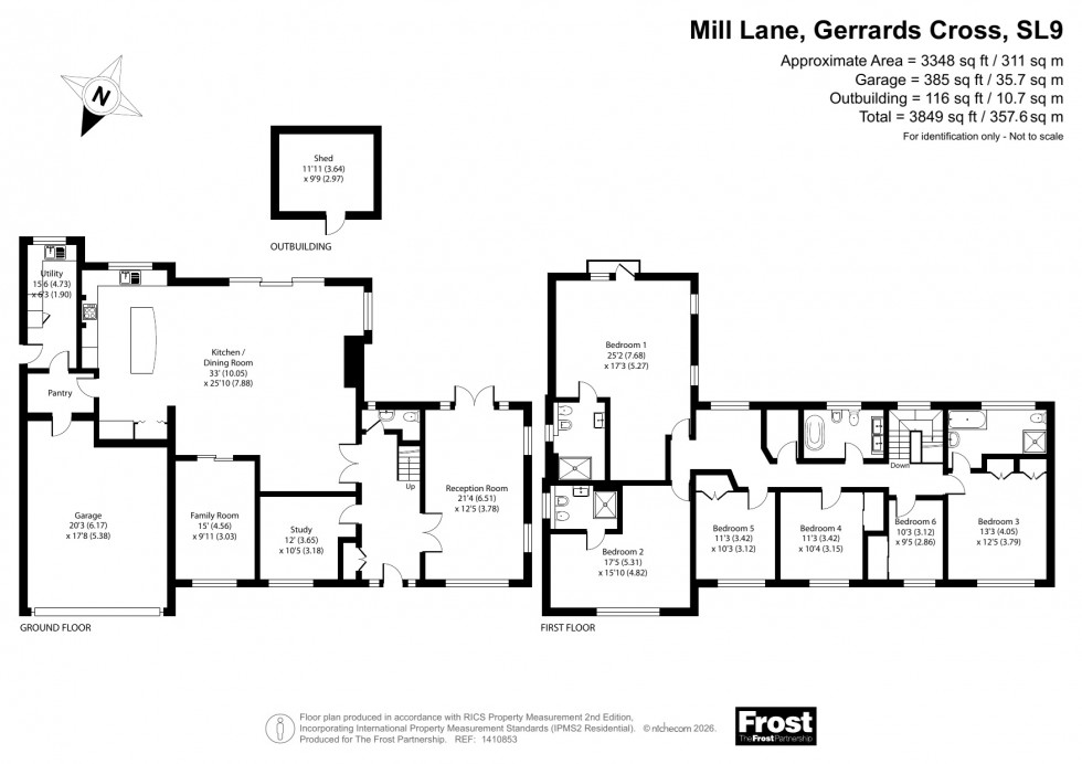 Floorplan for Gerrards Cross, Buckinghamshire, SL9