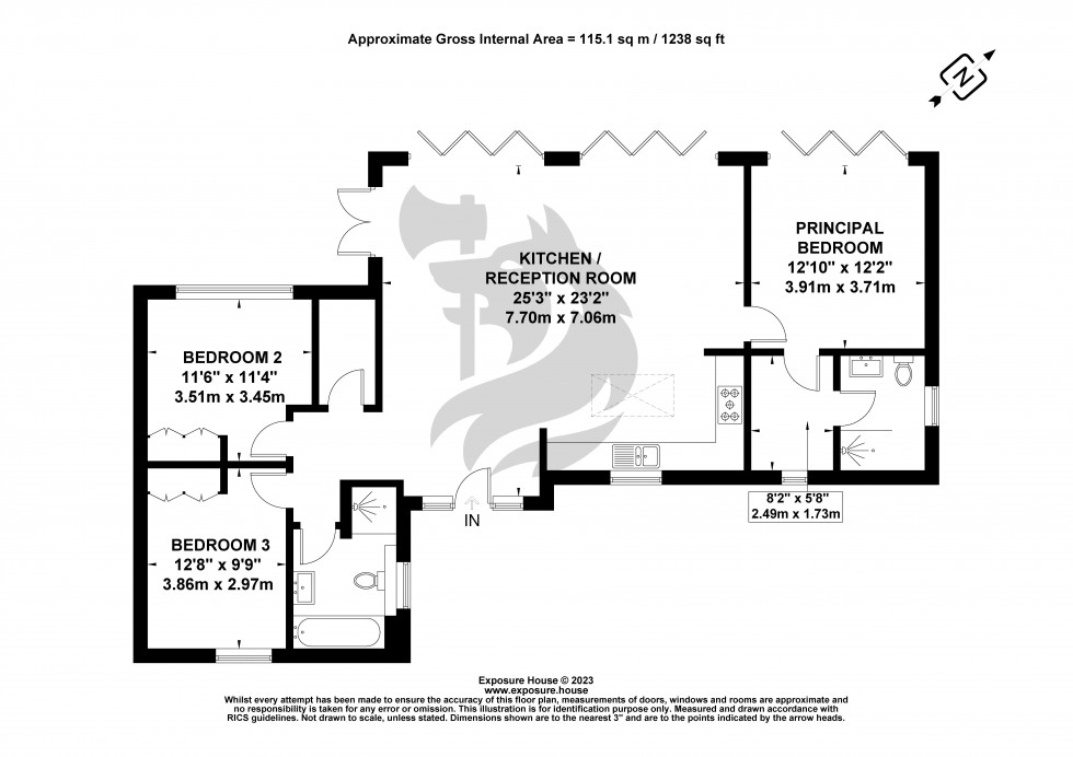Floorplan for Wexham, Buckinghamshire, SL3