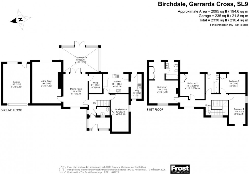 Floorplan for Gerrards Cross, Buckinghamshire, SL9