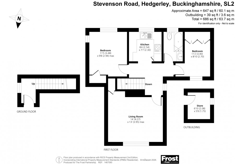 Floorplan for Hedgerley, Buckinghamshire, SL2
