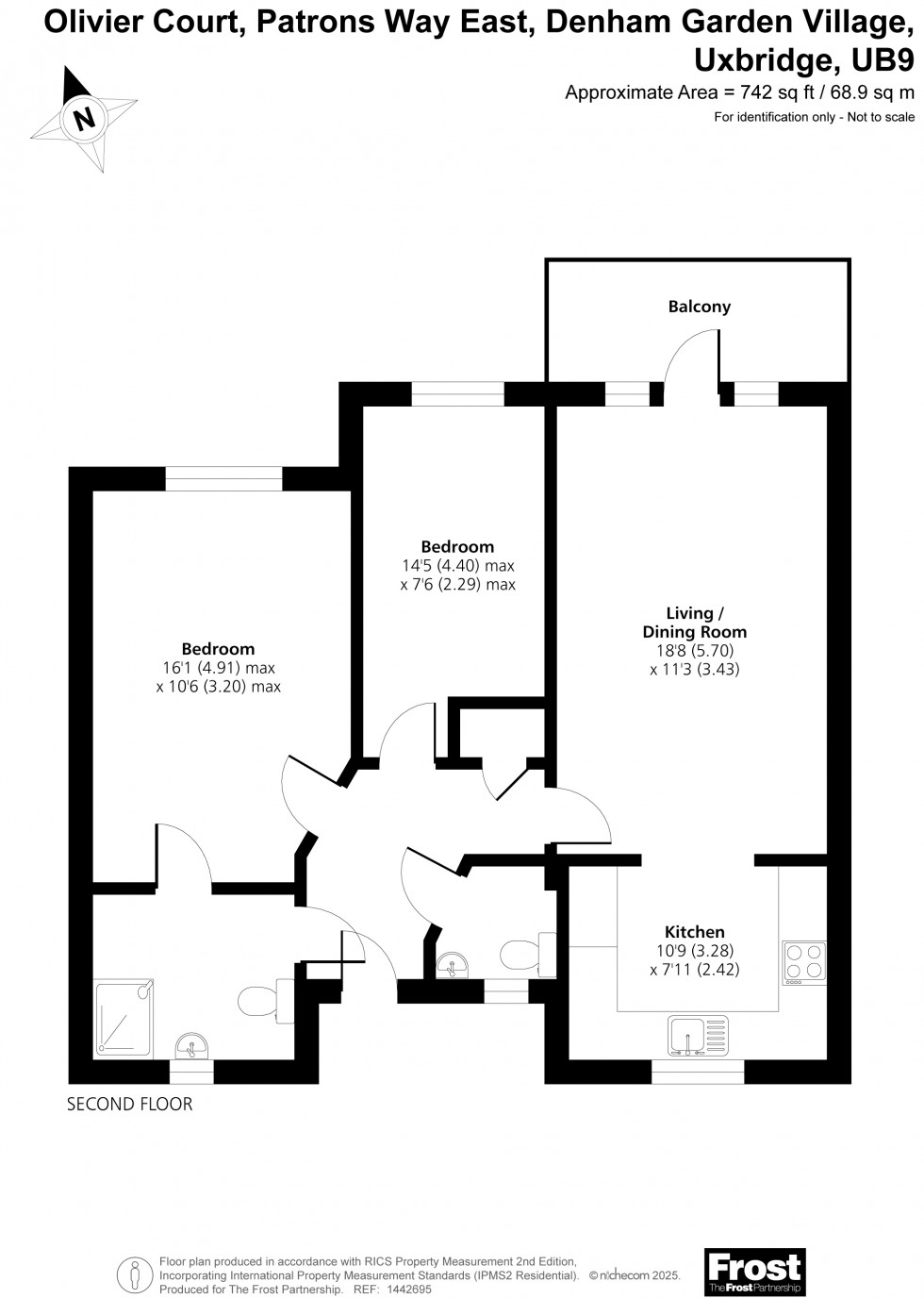 Floorplan for Denham Garden Village, Buckinghamshire, UB9