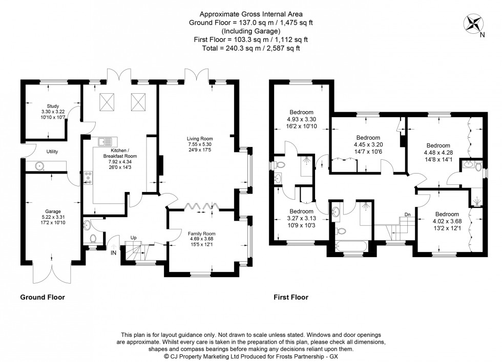 Floorplan for Chalfont St. Peter, Gerrards Cross, SL9