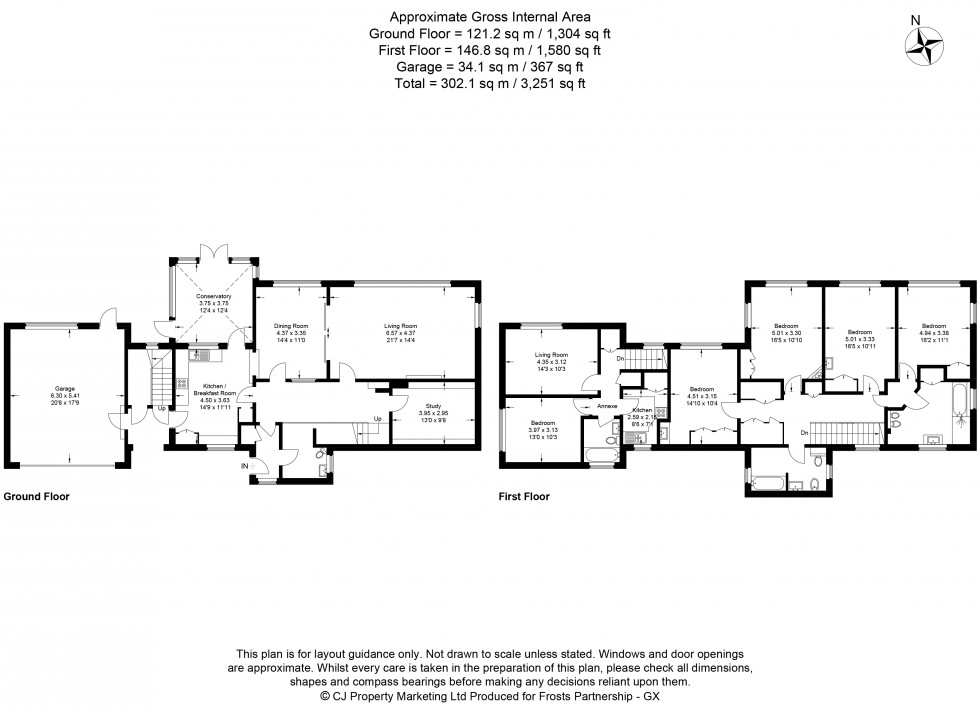 Floorplan for Farnham Common, Buckinghamshire, SL2