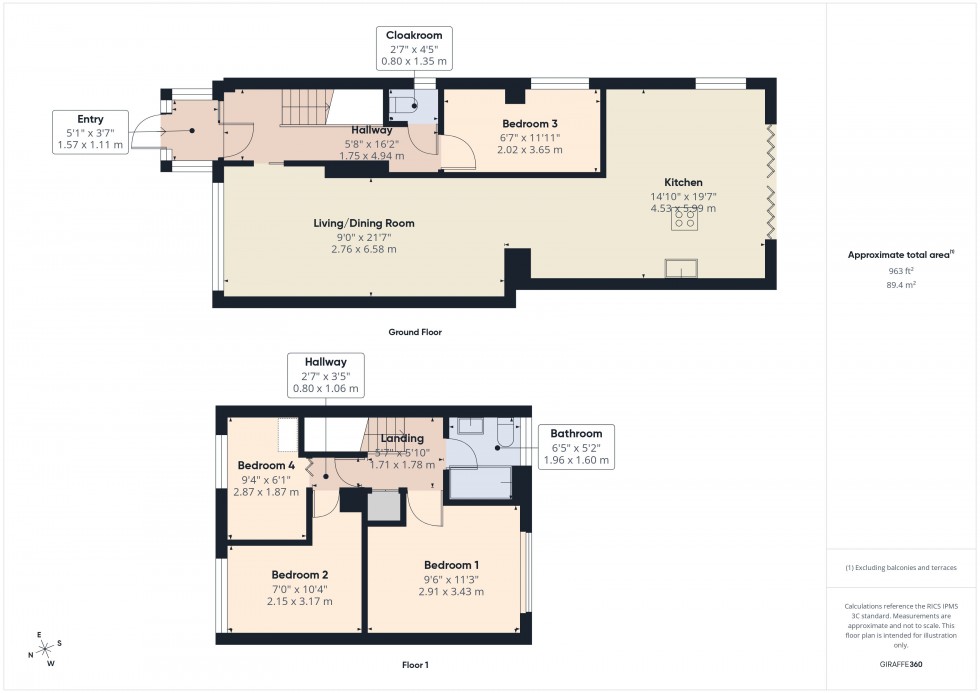 Floorplan for Slough, Berkshire, SL2