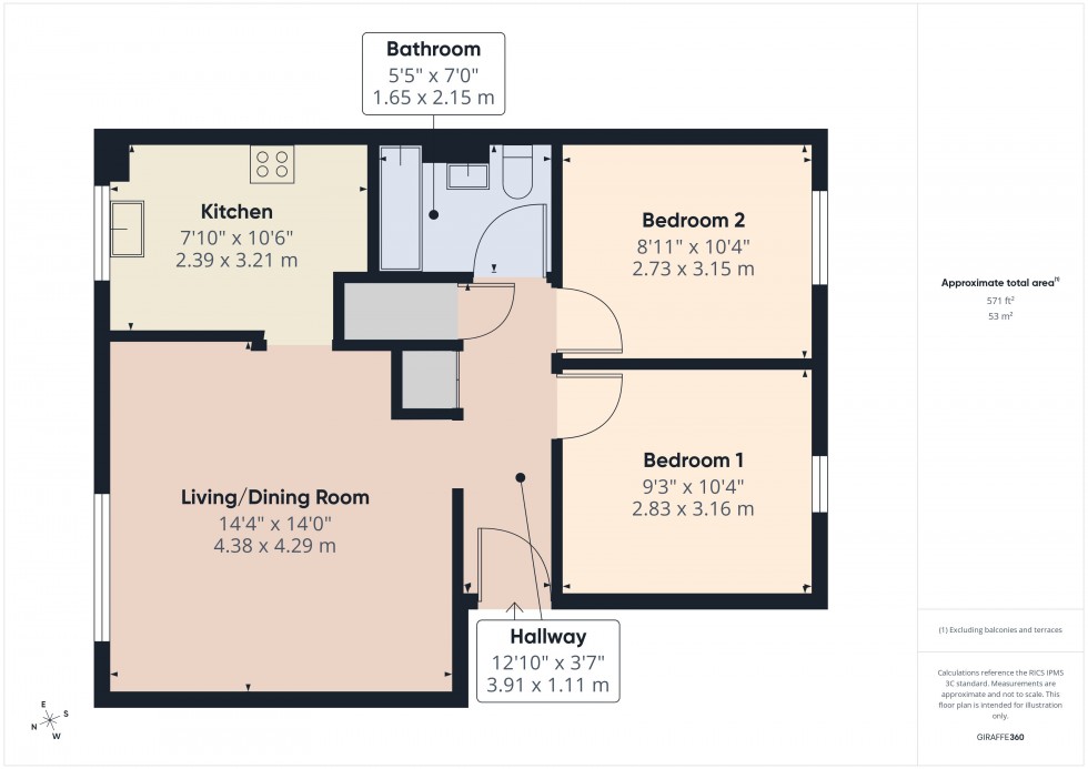Floorplan for Slough, Berkshire, SL2