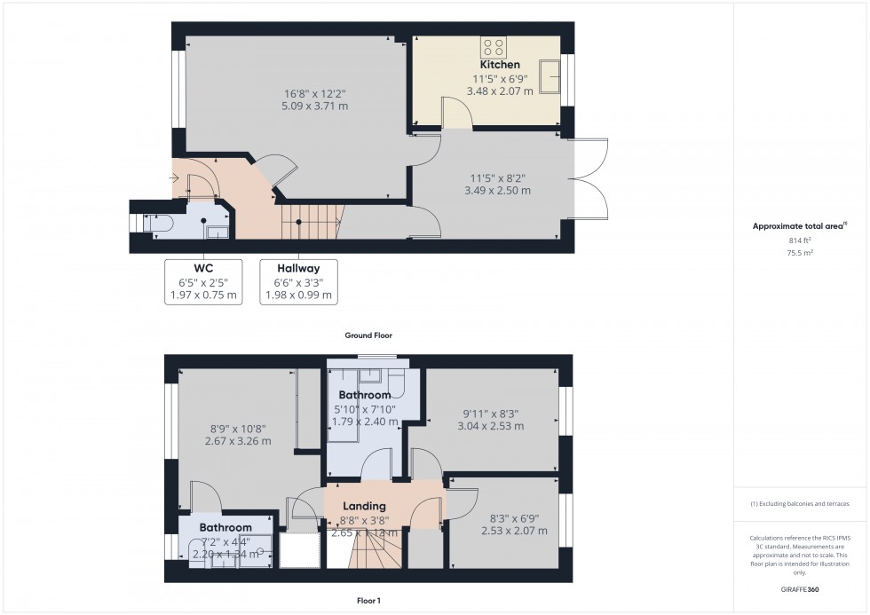 Floorplan for Cippenham, Berkshire, SL1