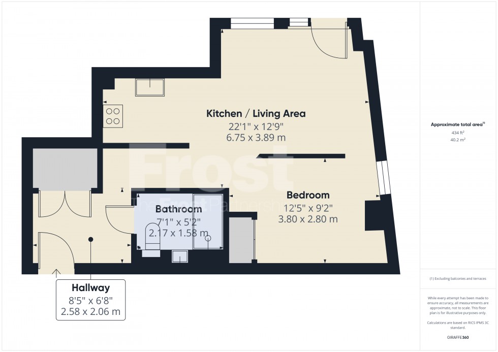 Floorplan for Southall, Greater London, UB1