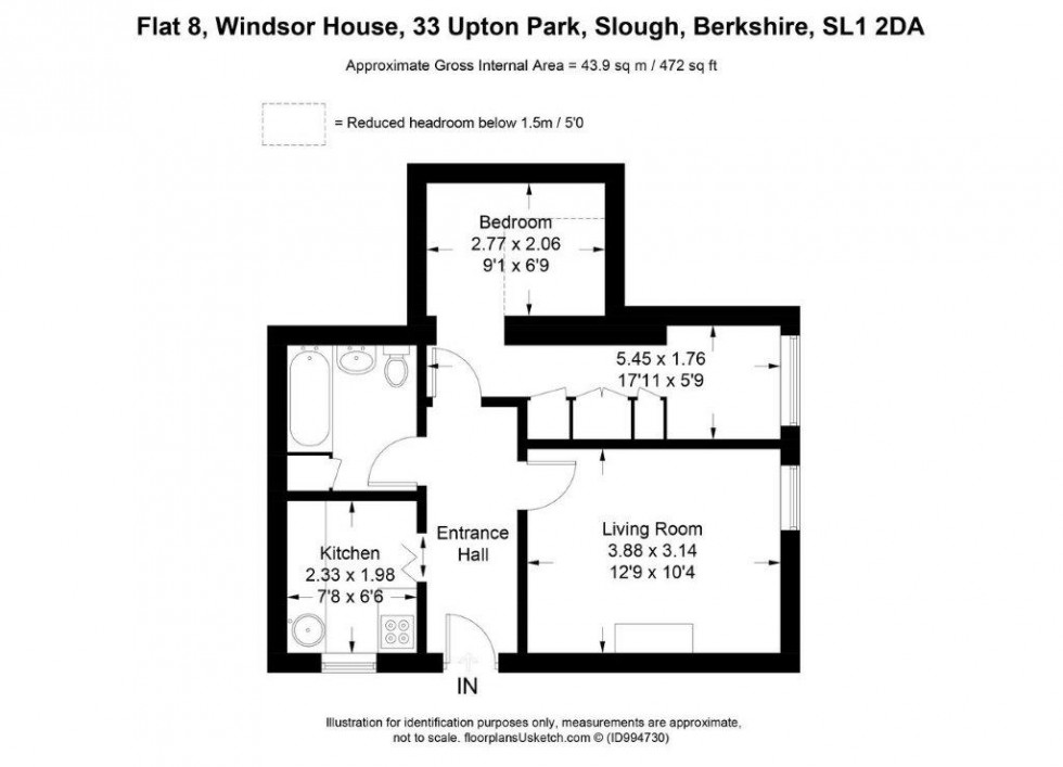Floorplan for Slough, Berkshire, SL1
