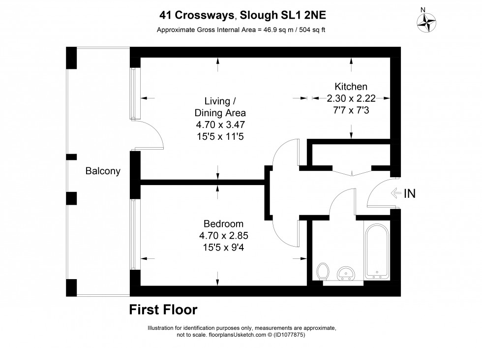 Floorplan for Slough, Berkshire, SL1