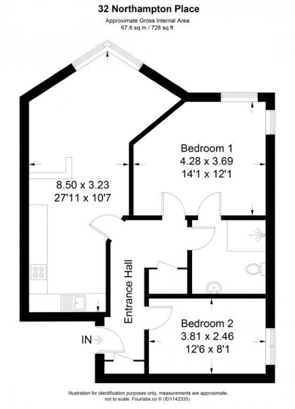 Floorplan for Slough, Berkshire, SL1