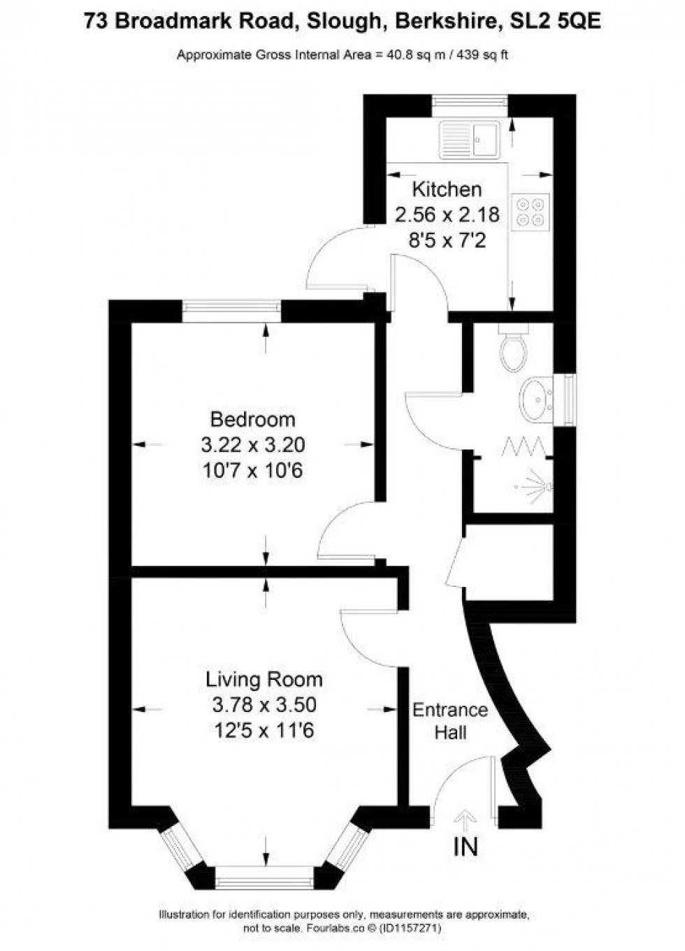 Floorplan for Slough, Berkshire, SL2