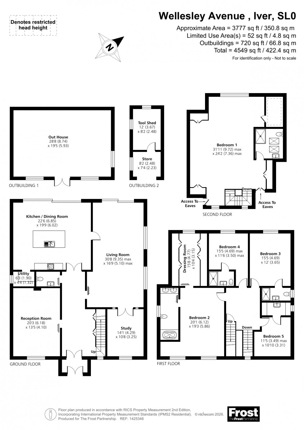 Floorplan for Richings Park, Buckinghamshire, SL0