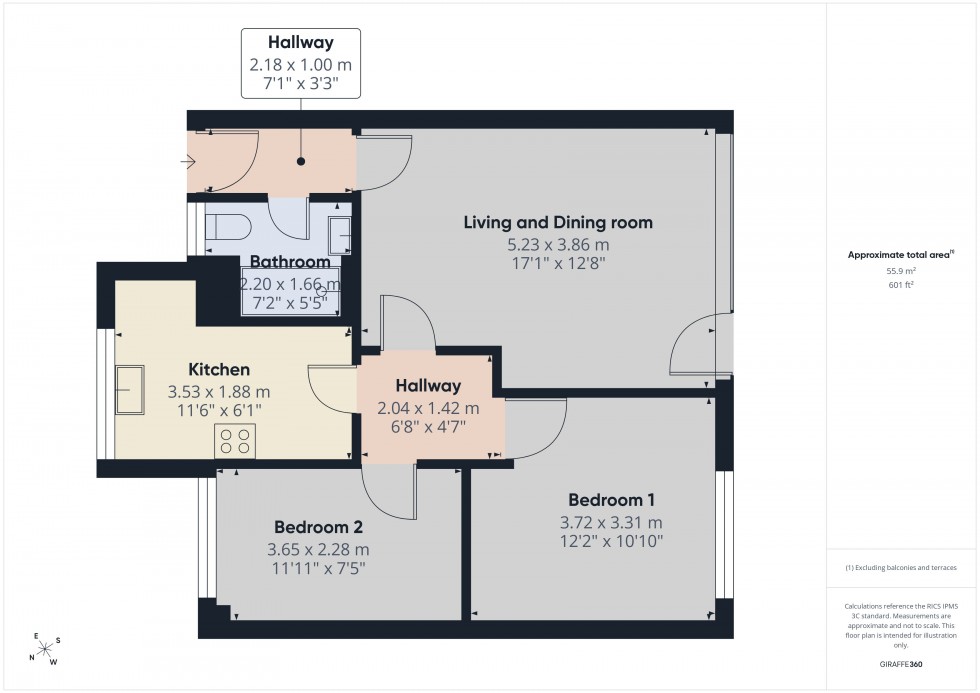 Floorplan for Clive Court, Slough, SL1