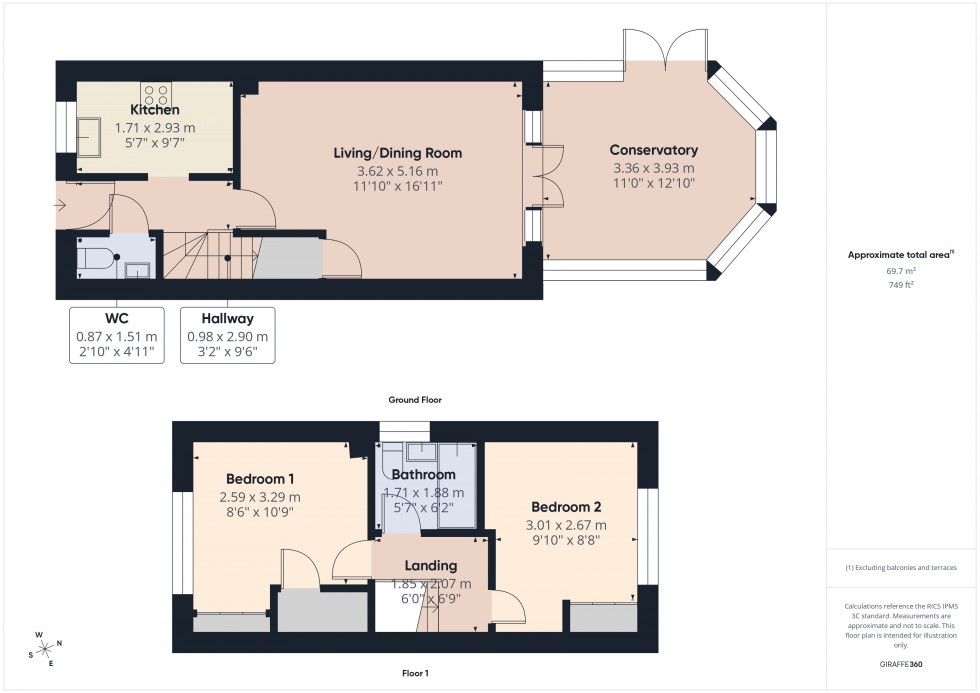 Floorplan for Cippenham, Berkshire, SL1