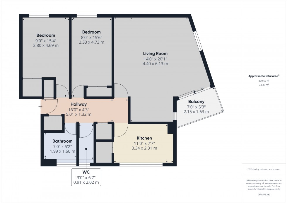 Floorplan for Staines-upon-Thames, Surrey, TW18