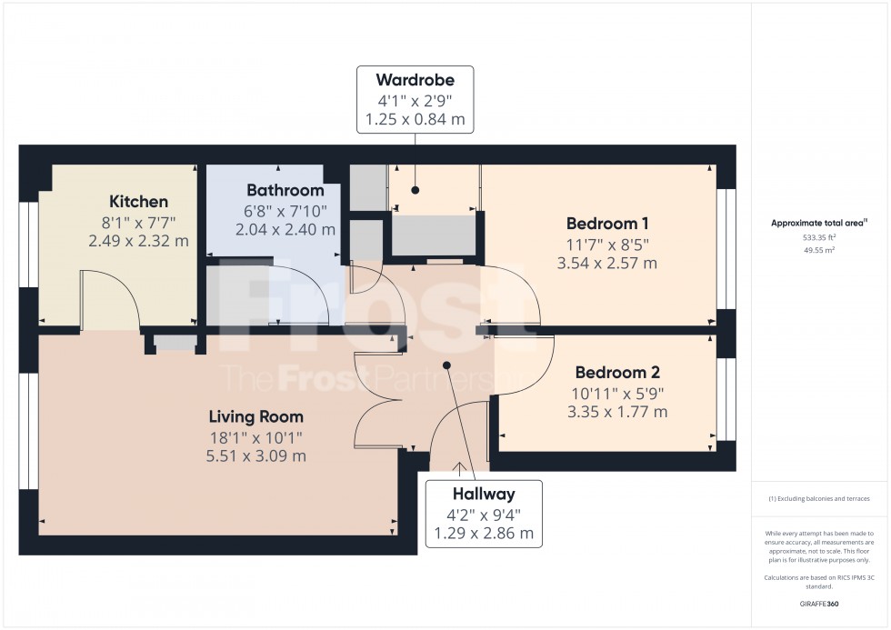 Floorplan for Staines-upon-Thames, Surrey, TW18
