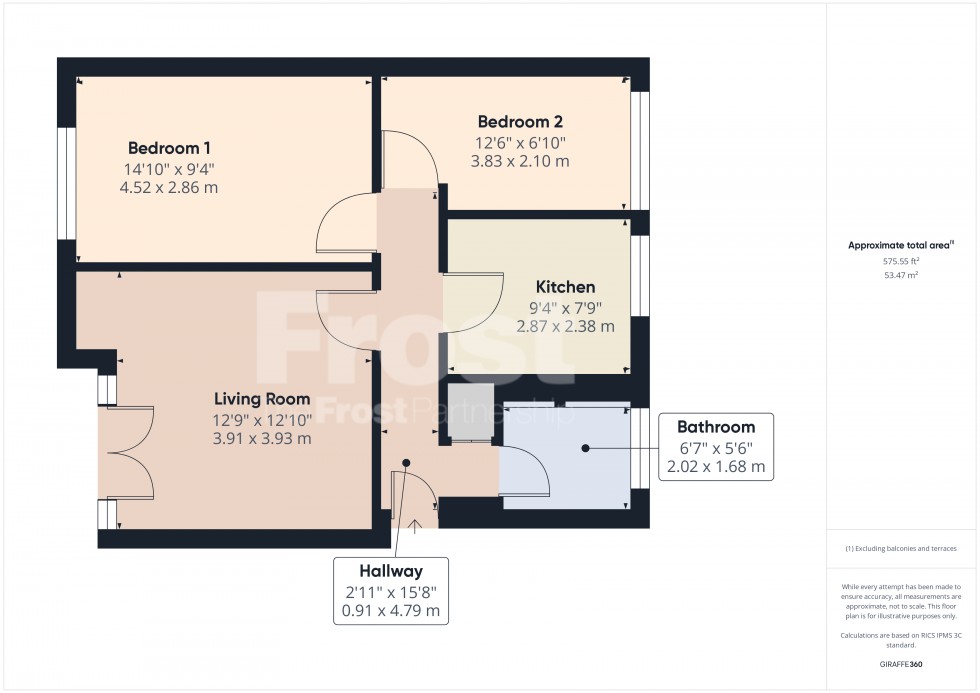 Floorplan for Staines-upon-Thames, Surrey, TW18