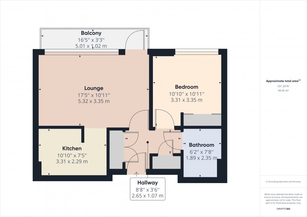 Floorplan for Staines-upon-Thames, Surrey, TW18