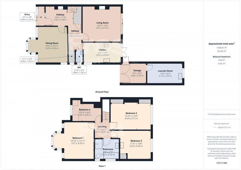 Floorplan for Staines-upon-Thames, Surrey, TW18