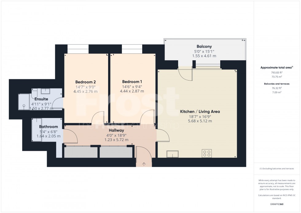 Floorplan for Staines-upon-Thames, Surrey, TW18