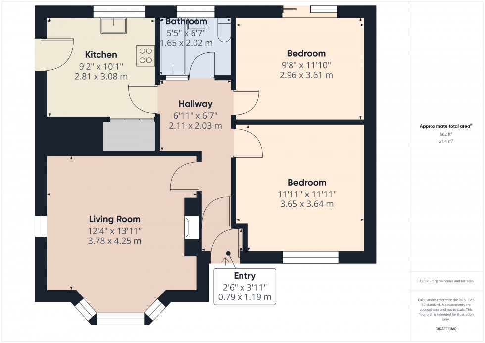 Floorplan for Staines-upon-Thames, Surrey, TW18