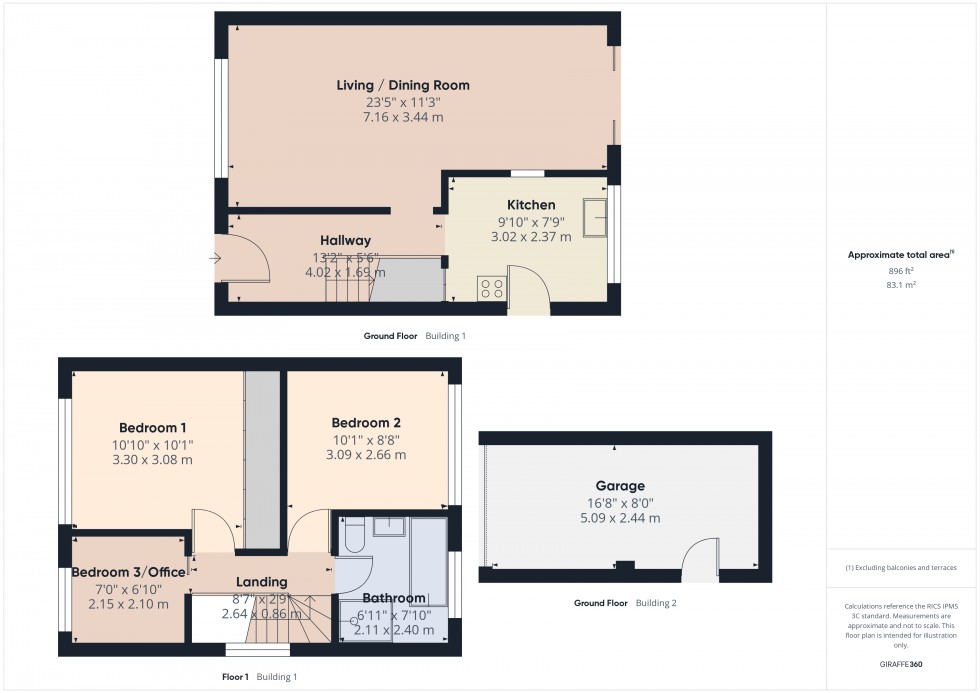 Floorplan for Staines-upon-Thames, Surrey, TW18