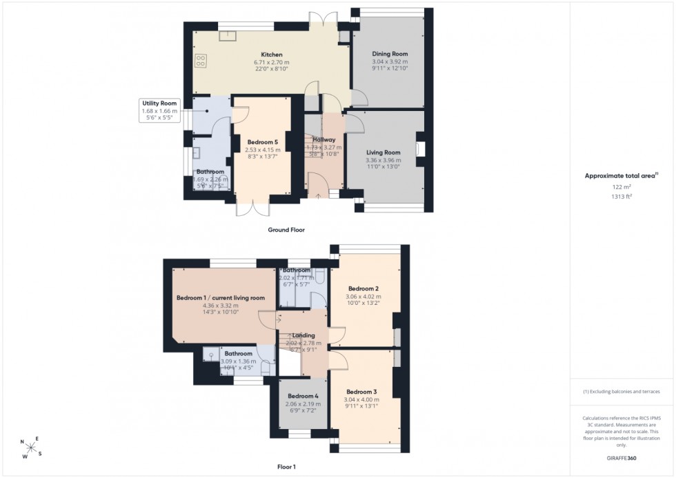 Floorplan for Staines-upon-Thames, Surrey, TW18