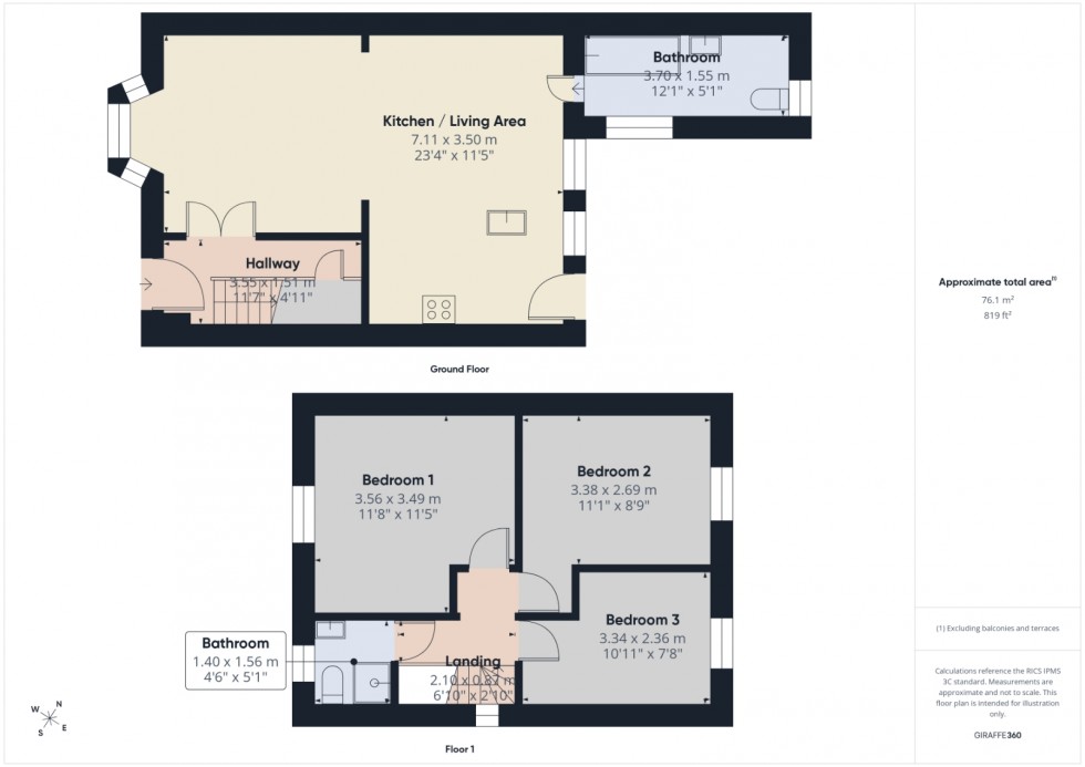 Floorplan for Staines, Middlesex, TW18