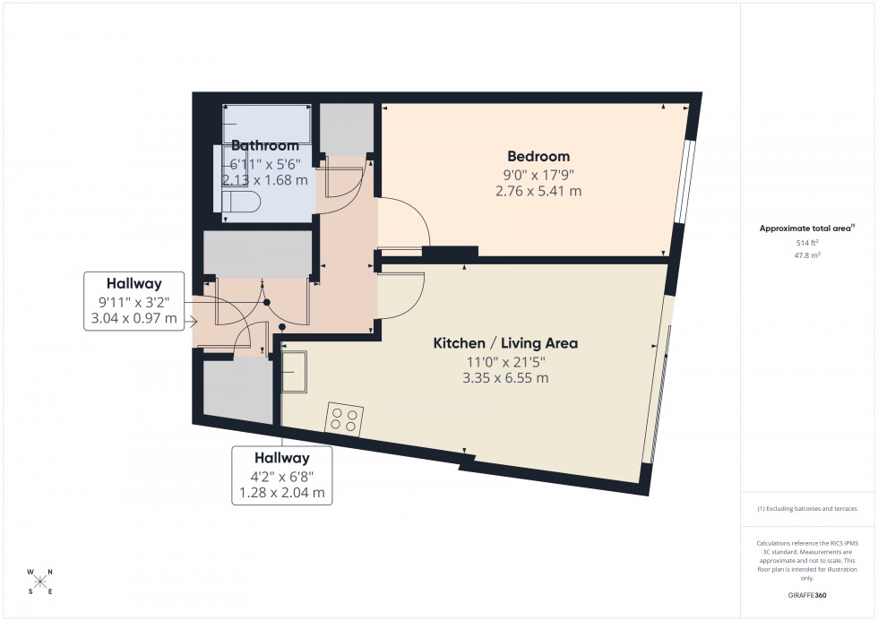 Floorplan for Staines-upon-Thames, Surrey, TW18
