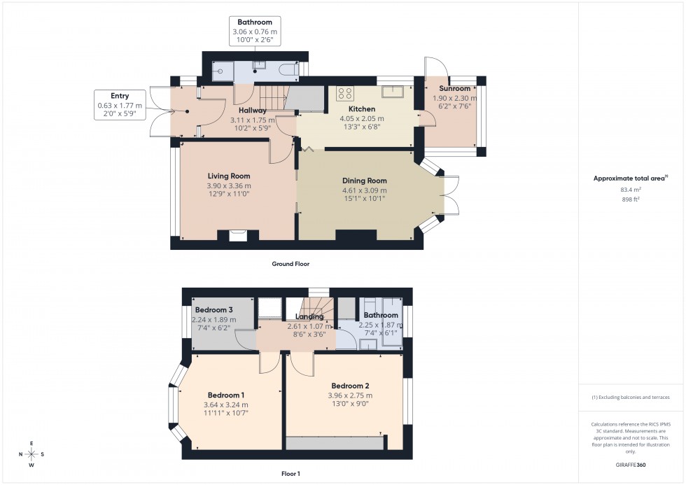 Floorplan for Staines-upon-Thames, Surrey, TW18