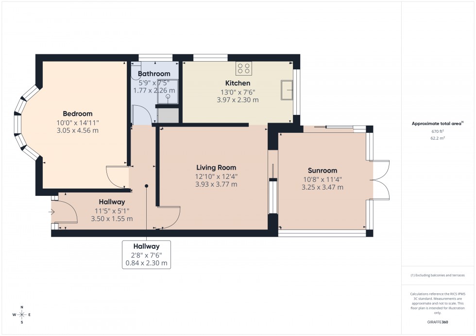 Floorplan for Staines-upon-Thames, Surrey, TW18