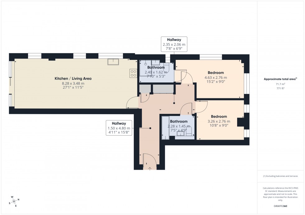 Floorplan for Staines-upon-Thames, Surrey, TW18