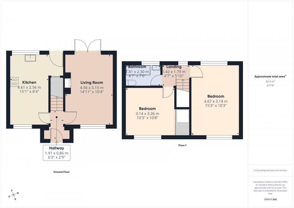Floorplan for Staines-upon-Thames, Surrey, TW18