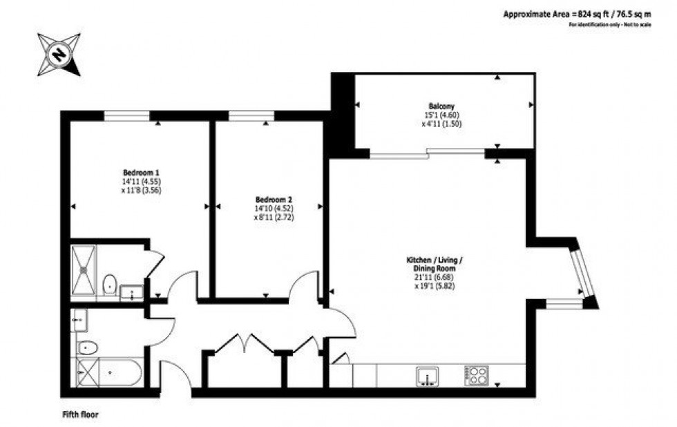 Floorplan for Staines-upon-Thames, Surrey, TW18
