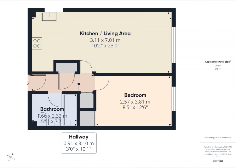 Floorplan for Sidney Road, Staines, TW18