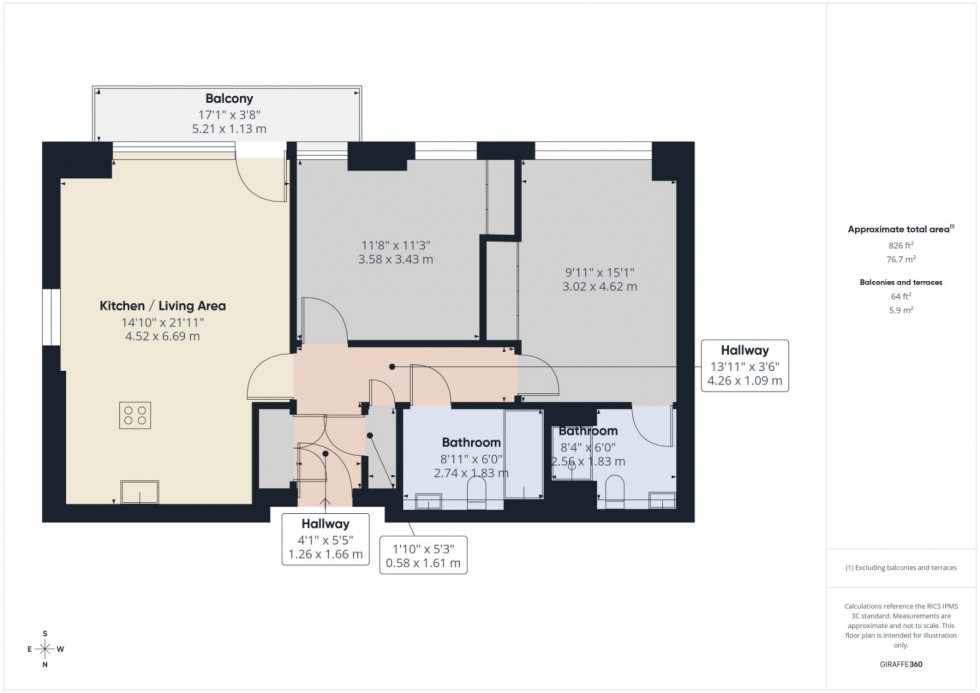 Floorplan for Fairfield Avenue, Staines - Upon -Thames, TW18