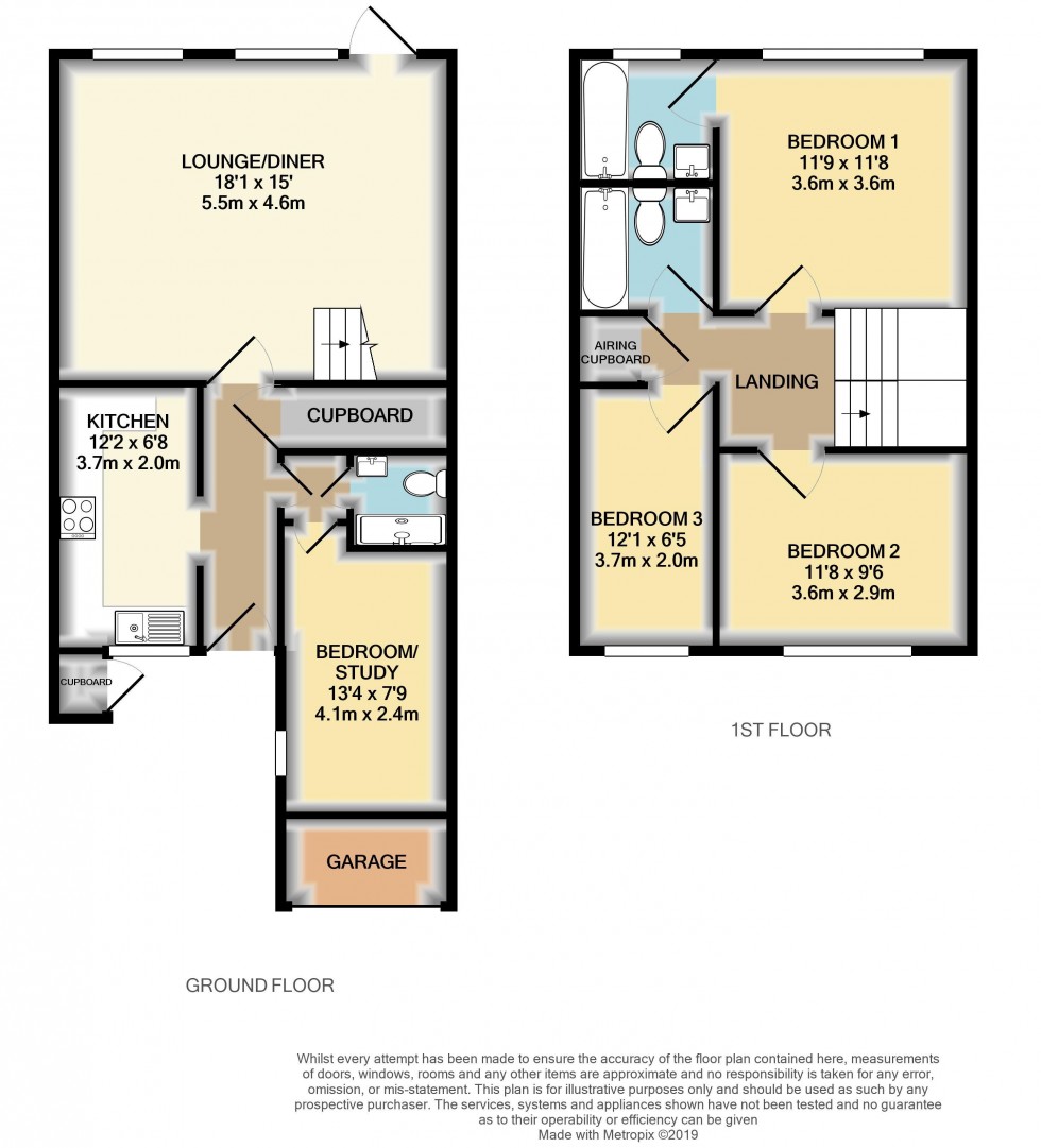 Floorplan for Staines-Upon-Thames, Middlesex, TW18