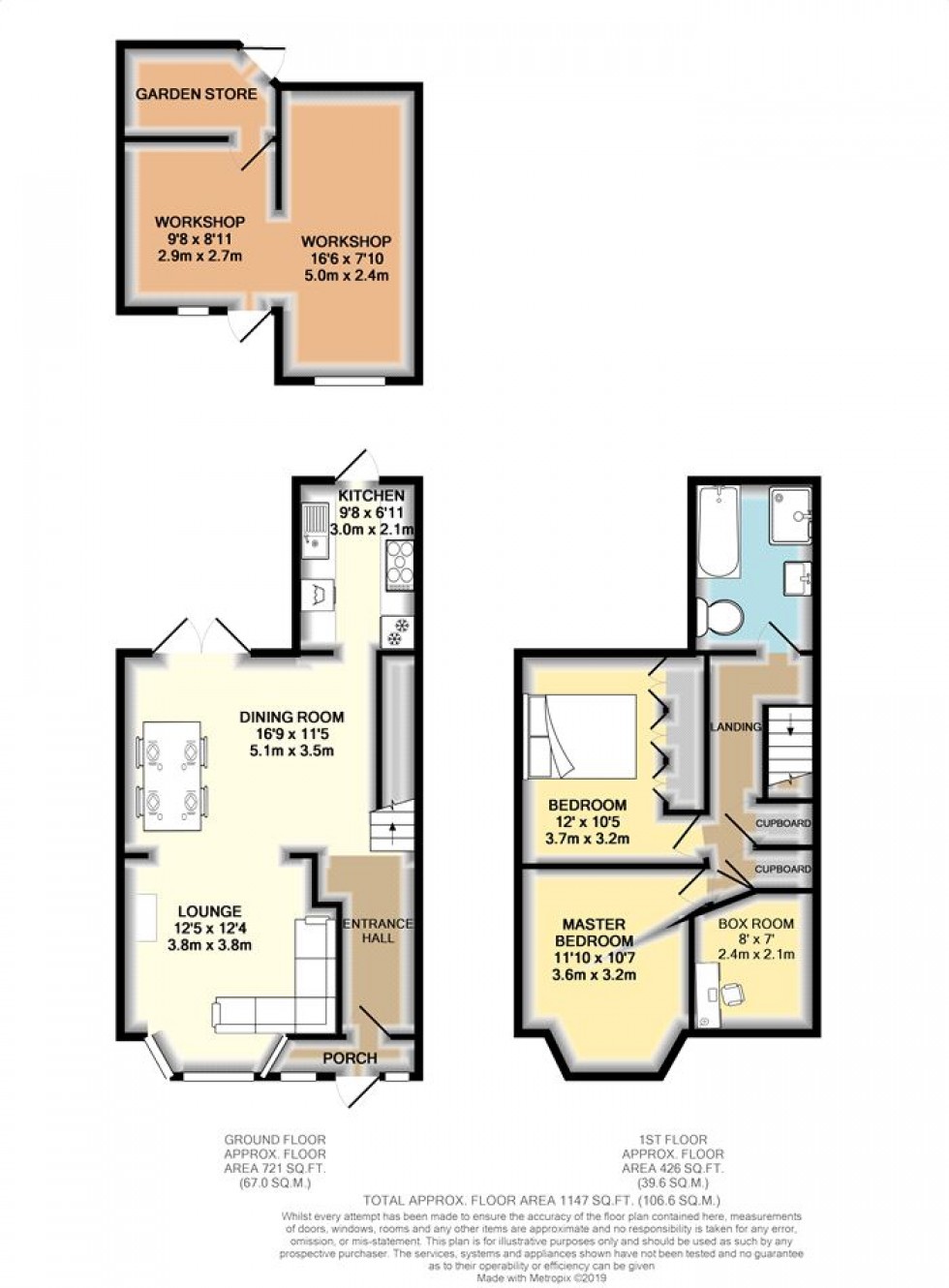 Floorplan for Staines-Upon-Thames, Middlesex, TW18